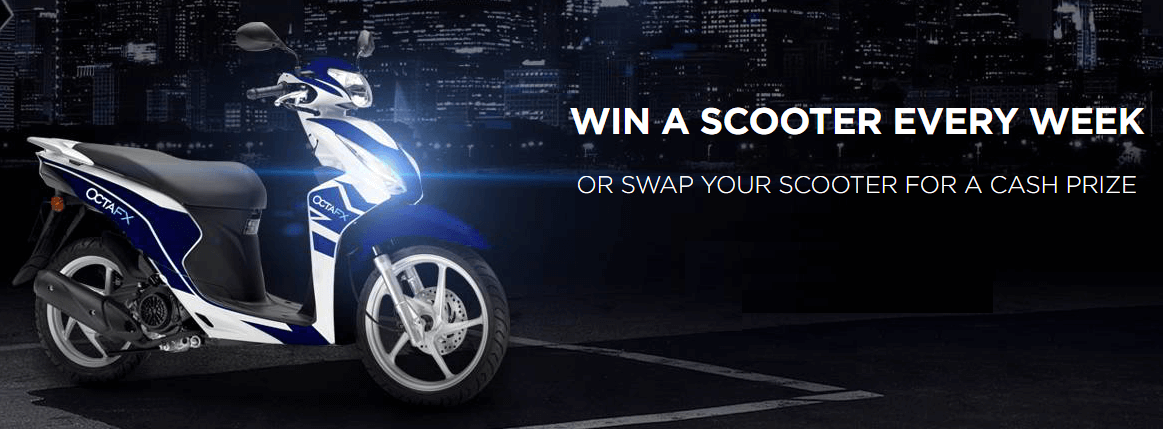 OctaFX Weekly Scooter Giveaway - Skuter yutib oling
